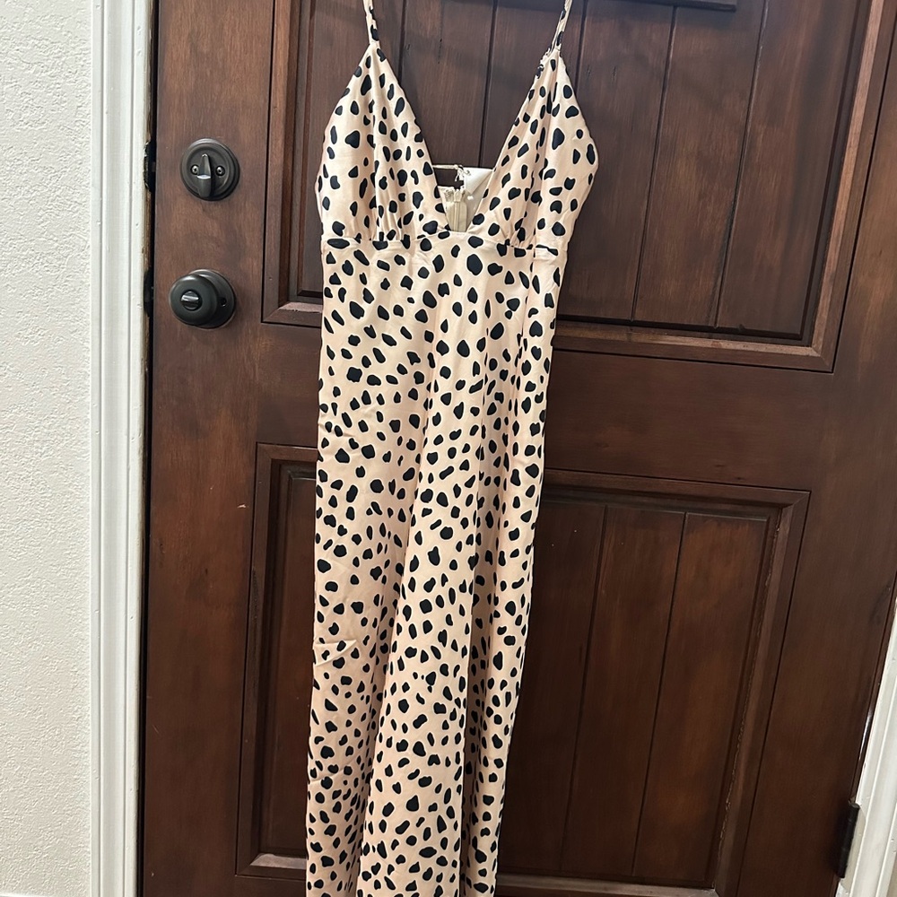Leopard Print Spaghetti Strap Dress